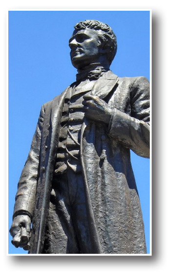 Statue of Governor Andrew G. Curtin, Bellefonte's Civil War Governor.